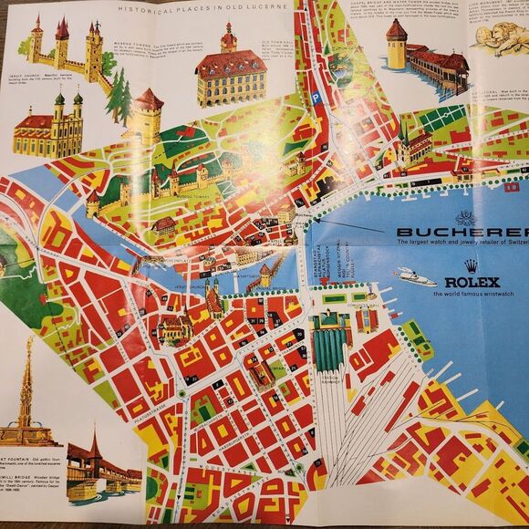Mixed Vintage Ephemera‎ Lot Of European Travel Maps Brochures - Picture 9 of 13